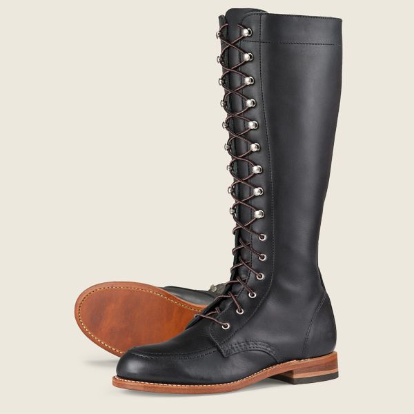 レッド ウィング(Red Wing) Gloria - トールバウンダリーレザー ブーツ レディース ブラック JP87934